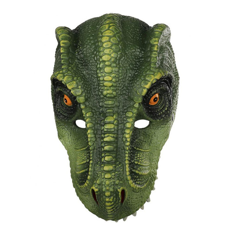 Halloween Mask Dinosaur Tyrannosaurus Rex Mask 3D Role Playing Masks Halloween Party Cosplay Props Ornament Apparel & Accessories > Costumes & Accessories > Masks EFINNY Green  