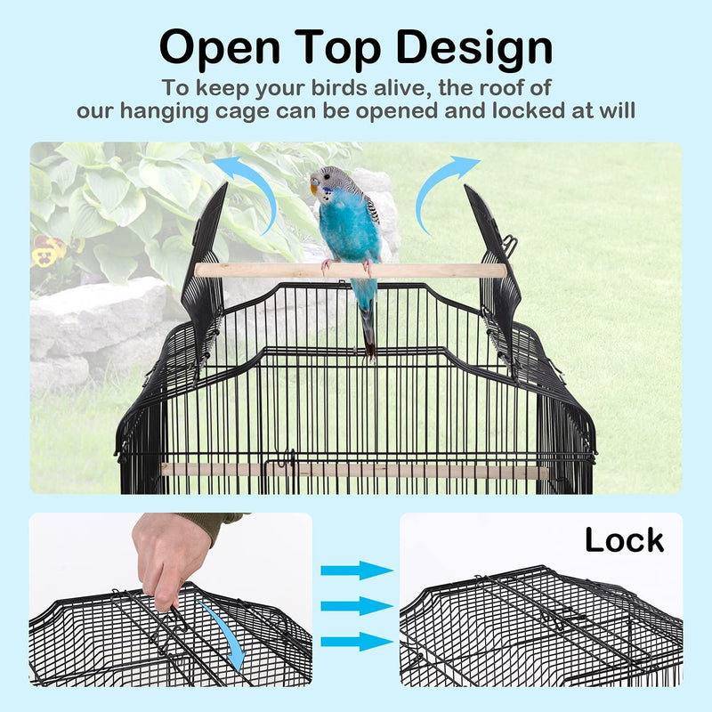 Bestpet Bird Cage Parakeet Cage 64 Inch Open Top Standing Parrot Cage Accessories with Rolling Stand for Medium Small Cockatiel Canary Parakeet Conure Finches Budgie Lovebirds Storage Shelf Animals & Pet Supplies > Pet Supplies > Bird Supplies > Bird Cages & Stands BestPet   
