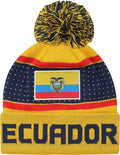 Icon Sports World Soccer Country Pegged Beanie Sporting Goods > Outdoor Recreation > Winter Sports & Activities Icon Sports Ecuador | Yellow  