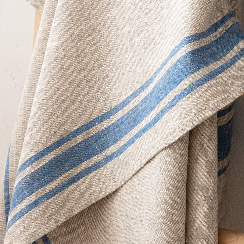 Linenme Linen Bath Towel Blue Natural Provence, 39” X 57” Home & Garden > Linens & Bedding > Towels LinenMe Inc   