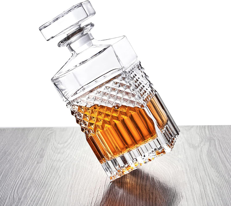 Paysky Whiskey Decanter Set for Men Liquor Decanter Gift Crystal Glass Decanter (Whiskey Decanter Bottle 1) Home & Garden > Kitchen & Dining > Barware Paysky   