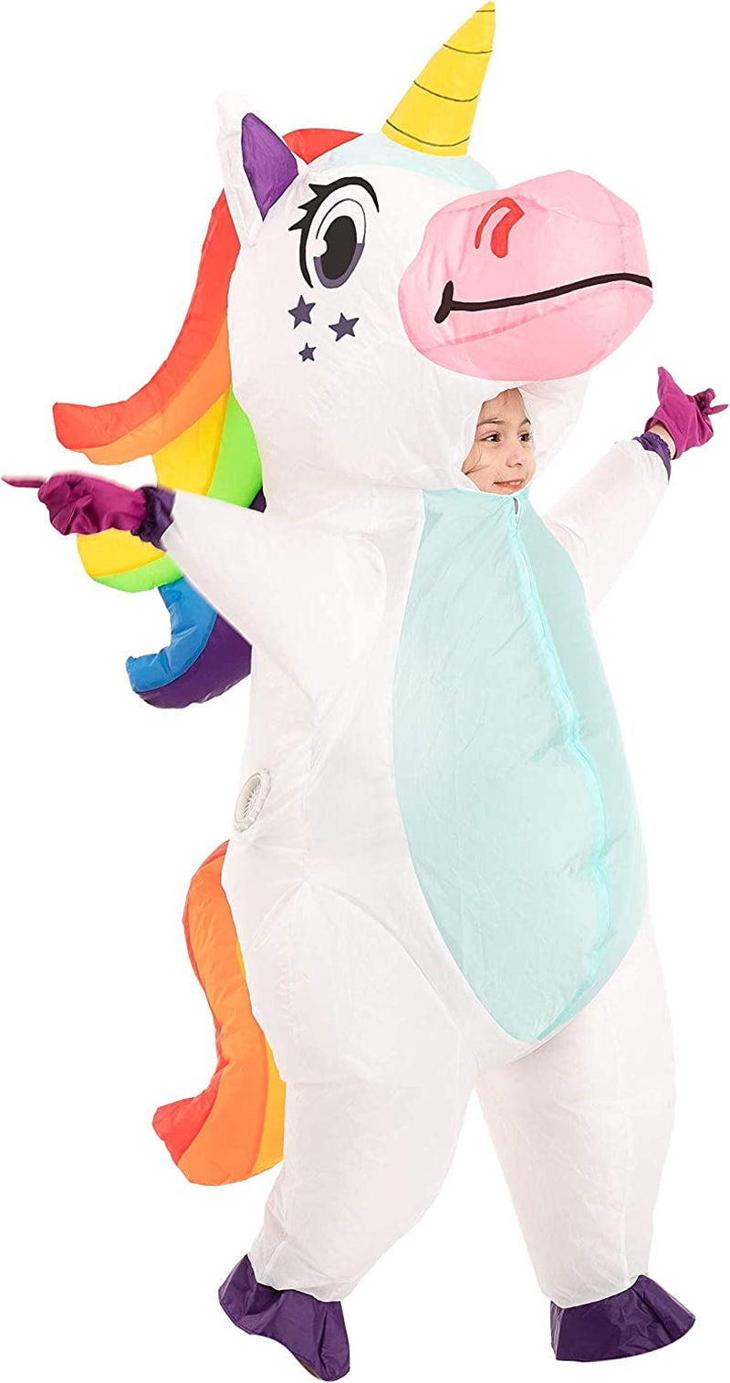 Spooktacular Creations Child Unisex Inflatable Costume, Full Body Unicorn Blow up Halloween Costume  Joyin Inc   