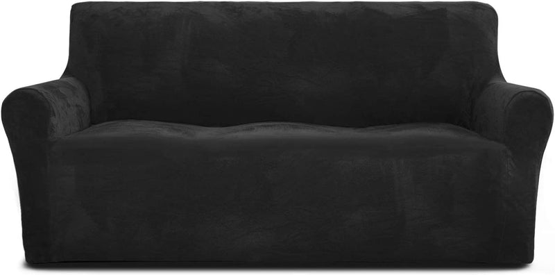 RHF Velvet-Sofa Slipcover, Stretch Couch Covers for 3 Cushion Couch-Couch Covers for Sofa-Sofa Covers for Living Room,Couch Covers for Dogs, Sofa Slipcover,Couch Slipcover(Beige-Sofa) Home & Garden > Decor > Chair & Sofa Cushions Rose Home Fashion Black Sofa 
