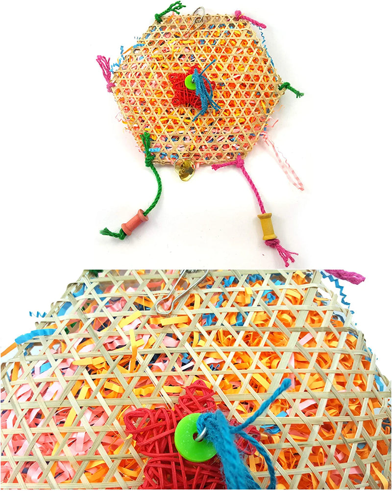 Alfyng 4 Pack Bird Parrots Shredding Toys, Parakeet Chewing Foraging Shredder Toy, Bird Loofah Foraging Cage Hanging Toy for Parakeets, Cockatiels, Conures, Budgie, Lovebirds, African Grey Animals & Pet Supplies > Pet Supplies > Bird Supplies > Bird Toys alfyng   