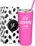 Sassycups Best Nana Ever Tumbler | 22 Ounce Engraved Mint Stainless Steel Insulated Travel Mug | Nana Tumbler | for Nana | World'S Best Nana | New Nana | Nana Birthday | Nana to Be Home & Garden > Kitchen & Dining > Tableware > Drinkware SassyCups Pink - Grammy  