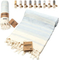 DEMMEX Certified 100% Organic Cotton & Organic Dye Prewashed XL Diamond Weave Turkish Cotton Towel Peshtemal Blanket for Bath,Beach,Pool,Spa,Gym, 71X36 Inches,14 Oz (Coffee)