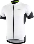 BERGRISAR Men'S Basic Cycling Jerseys Short Sleeves Mountain Bike Bicycle Shirt Zipper Pockets Sporting Goods > Outdoor Recreation > Cycling > Cycling Apparel & Accessories BERGRISAR White X-Large 