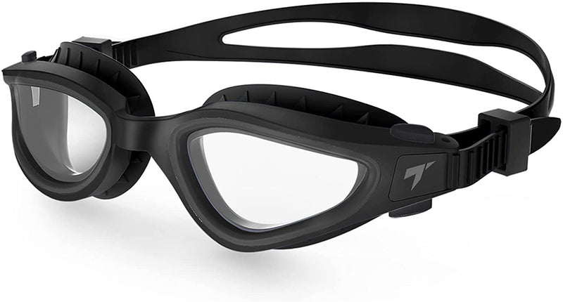 Toba Swimming Goggles, Polarized Anti-Fog Lens UV Protection Leakproof Swim Goggles for Men, Women, Adults Sporting Goods > Outdoor Recreation > Boating & Water Sports > Swimming > Swim Goggles & Masks TOBA Black Clear  