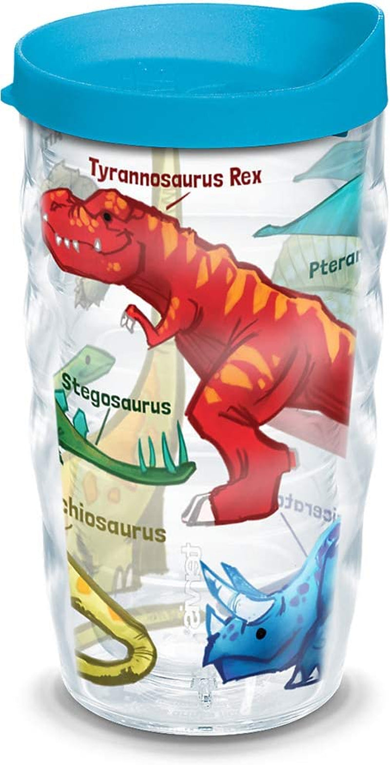 Tervis Made in USA Double Walled Dinosaurs Insulated Tumbler Cup Keeps Drinks Cold & Hot, 16Oz, Clear Home & Garden > Kitchen & Dining > Tableware > Drinkware Tervis Light Blue Lid 10oz Wavy 