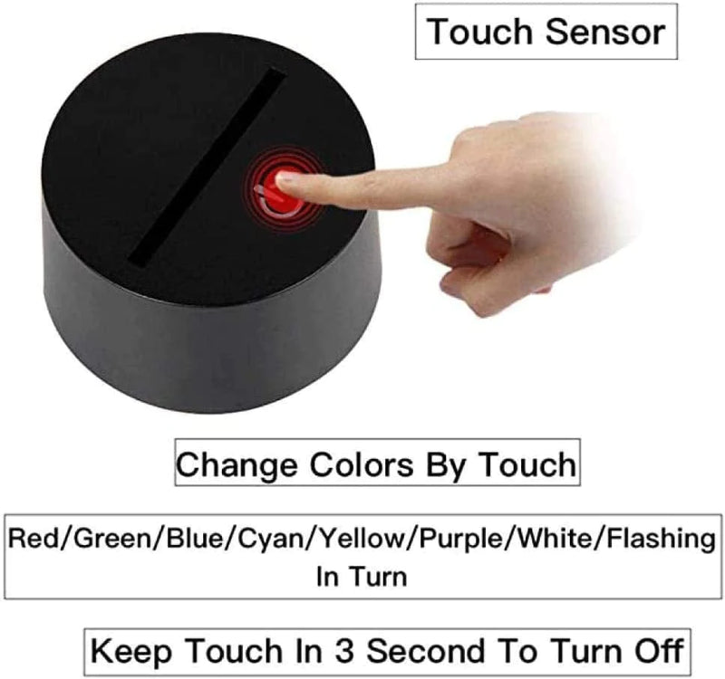 3D Anime Night Light Gifts 16 Color Change Lamp for Home Room Decor Light Child Gift LED