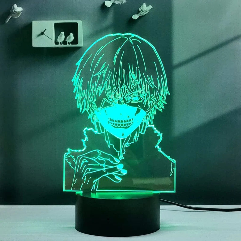 3D Illusion LED Anime Lamp 16 Colors RGB Remote Boys Bedroom Night Light Halloween Decorations