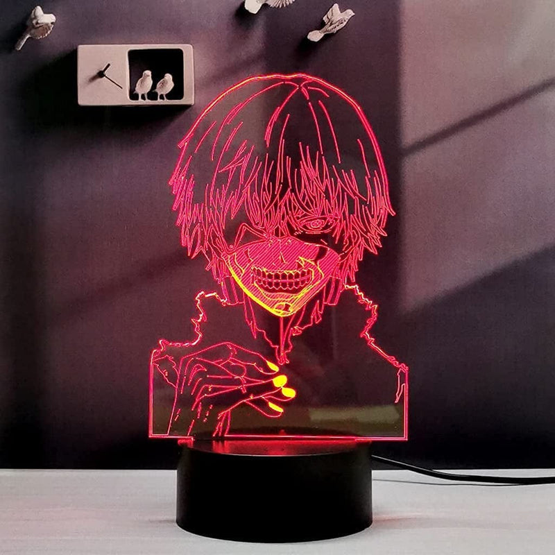 3D Illusion LED Anime Lamp 16 Colors RGB Remote Boys Bedroom Night Light Halloween Decorations Home & Garden > Lighting > Night Lights & Ambient Lighting Sosowlight   