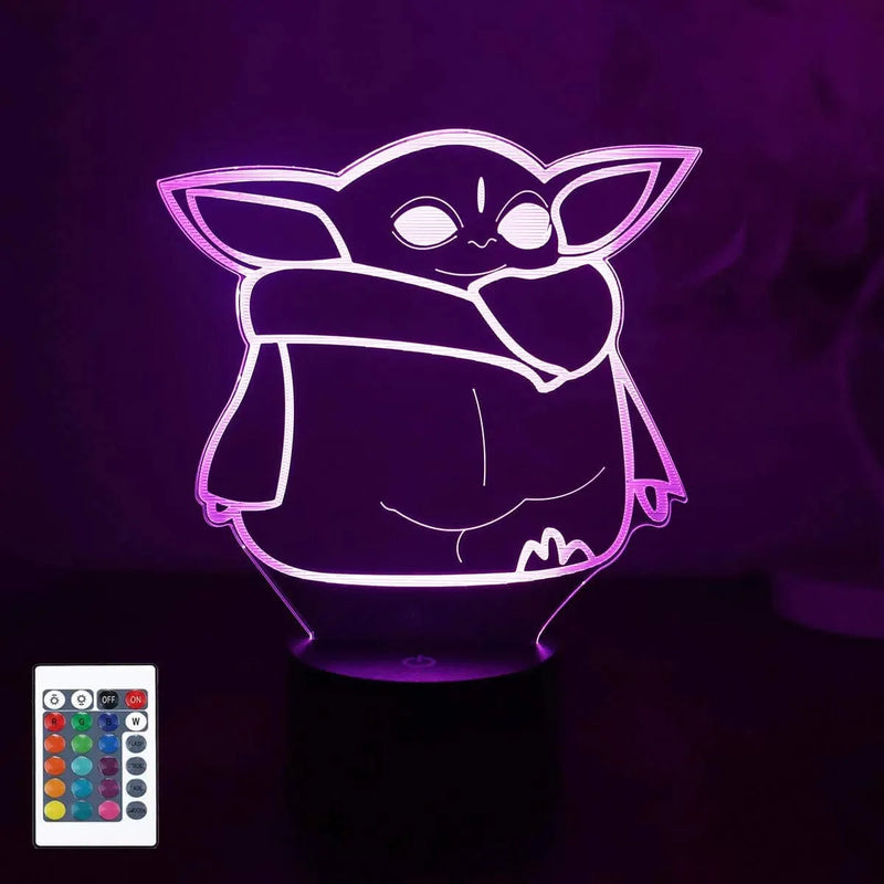 3D Night Light, Hologram Effect Led Illusion Table Lamp, 16 Color Change Decor Lamp, Touch USB Charge Bedside Desk Light with Remote Control, Christmas Birthday Gifts for Children Kids (Boys, Girls) Home & Garden > Lighting > Night Lights & Ambient Lighting Chaqujor Serious-baby-yoda  