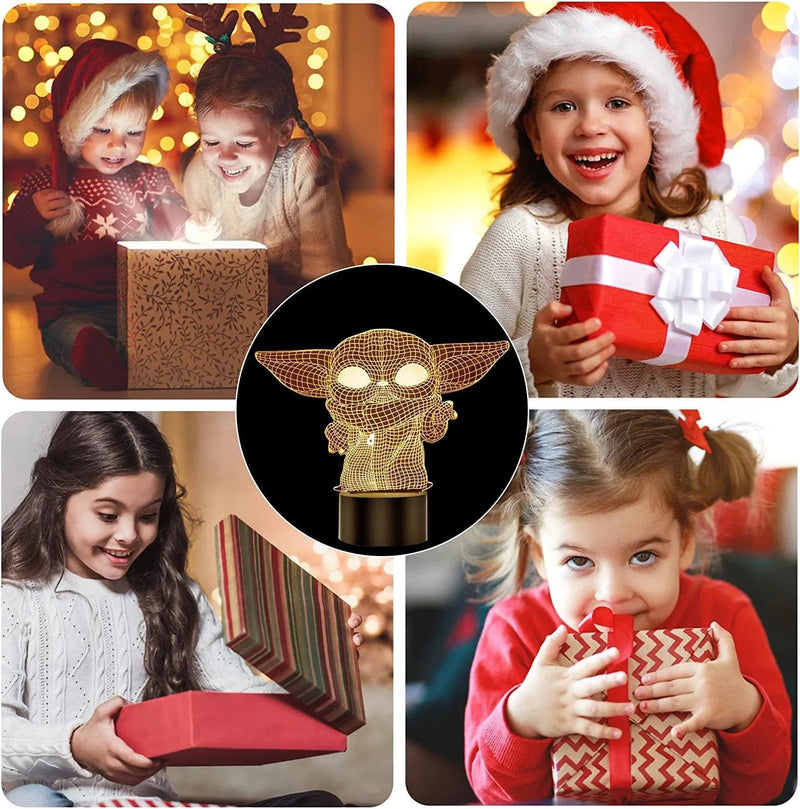 3D Night Light, Hologram Effect Led Illusion Table Lamp, 16 Color Change Decor Lamp, Touch USB Charge Bedside Desk Light with Remote Control, Christmas Birthday Gifts for Children Kids (Boys, Girls) Home & Garden > Lighting > Night Lights & Ambient Lighting Generic   