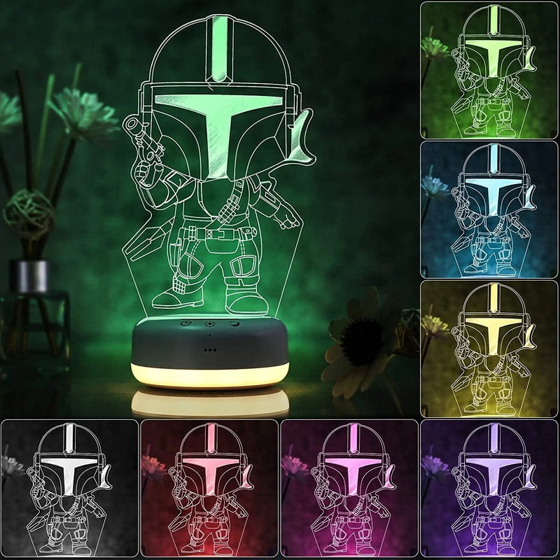 3D Star Wars Night Light for Kids - 3 Patterns and 16 Color Change Decor Lamp - Warm White Light for Sleep - Star Wars Toys for Kids - Birthday & Christmas Gifts for Boys Girls and Star Wars Fans