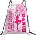 Dance Drawstring Backpack Fashion Travel Sport Gym Bags for Youth Girls Boys One Size Home & Garden > Household Supplies > Storage & Organization Braytow Dance 2 One Size 