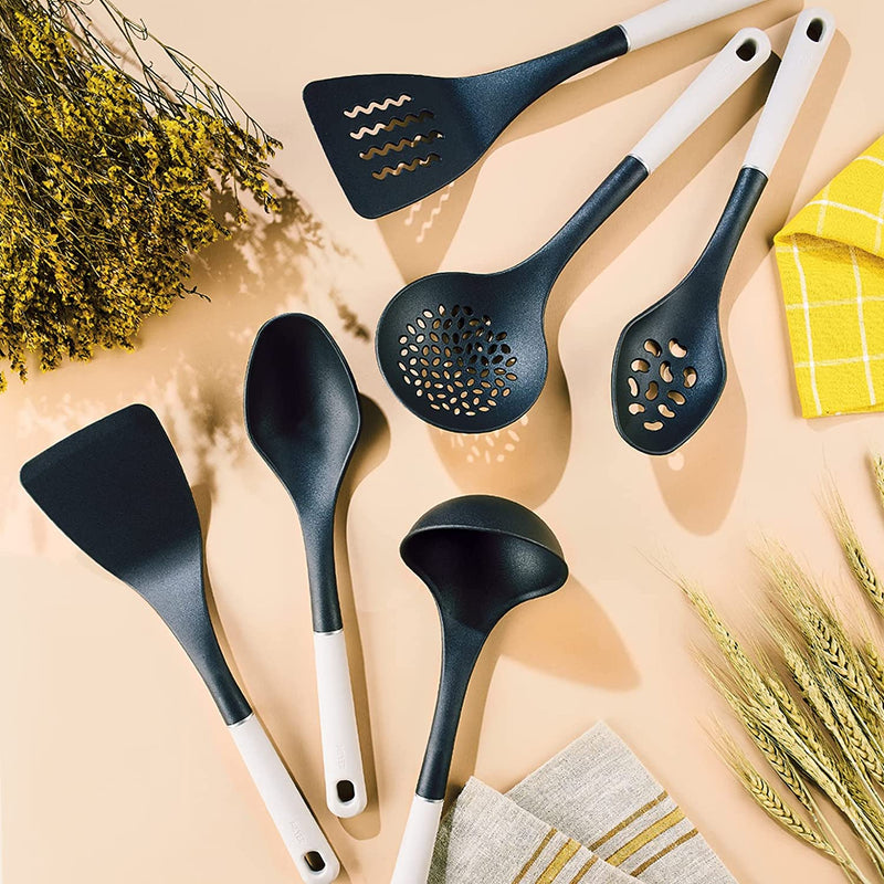 Meyer Everyday Nylon Tools / Cooking Utensils Set, 6 Piece, Black with Gray Handles Home & Garden > Kitchen & Dining > Kitchen Tools & Utensils Meyer Corporation   
