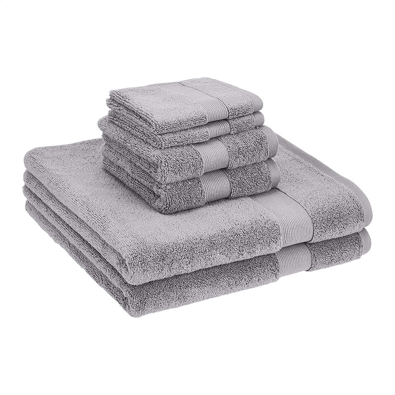 Dual Performance Towel Set - 6-Piece Set, Light Blue Home & Garden > Linens & Bedding > Towels KOL DEALS Silver Sheen 6-Piece Towel Set 