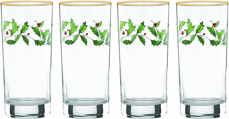 Lenox Holiday 4-Piece Iced Beverage Glass Set Home & Garden > Kitchen & Dining > Tableware > Drinkware Lenox Highball Glasses, Set of 4  