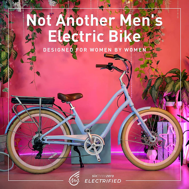 Sixthreezero Evryjourney Women'S Electric Bike, 7-Speed Step-Through Touring Hybrid Ebike, 500 Watt Motor, 26 Inch Wheels, Mint Green Bicycle Sporting Goods > Outdoor Recreation > Cycling > Bicycles Experience Architects, LLC   
