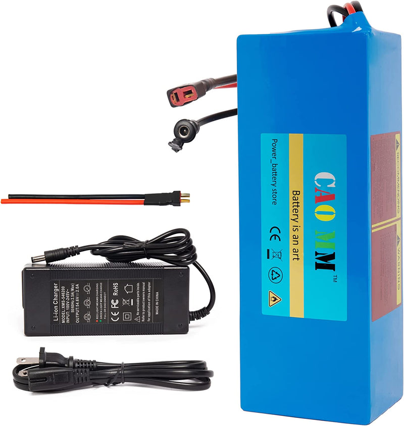 48V Battery, (2-5 Days Delivery from California) 20Ah /14Ah /10Ah Ebike Battery for 500-1200W Electric Bike Bicycle, Scooter and Other Motor (48V 10AH with Charger)