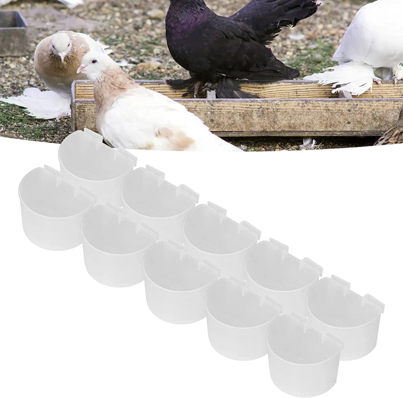 Jopwkuin Bird Feeding Watering Supplies, Waterproof Bird Feed Semicircle Design for Feed Pigeons Parrots, Cockatiels, Conures, Canaries, Finches, Budgies(Large Transparent) Animals & Pet Supplies > Pet Supplies > Bird Supplies > Bird Cage Accessories > Bird Cage Food & Water Dishes Jopwkuin   