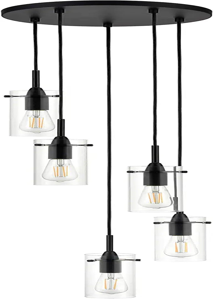 Linea Di Liara Effimero 3-Light Cluster Pendant Lights Stairwell Lighting Small Chandelier Brushed Nickel Modern Chandelier Light Fixture Foyer Chandeliers Entryway High Ceiling Staircase Lights Home & Garden > Lighting > Lighting Fixtures Linea di Liara Black 5 Light 