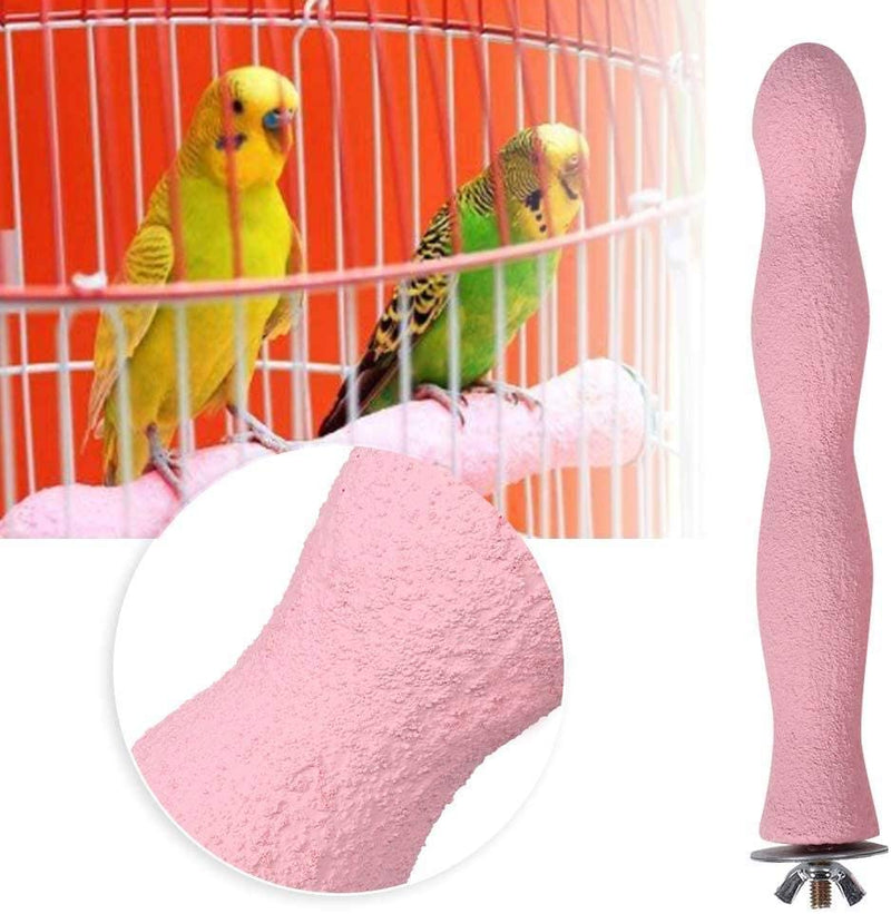 Bird Perch, Parrot Claw and Beak Frosted Grinding Bar Standing Stick Cage Toy for Parakeet African Grey Cockatoo Budgies Cockatiel(L)
