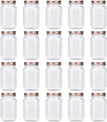 Novelinks 16 Ounce Clear Plastic Jars Containers with Screw on Lids - Refillable round Empty Plastic Slime Storage Containers for Kitchen & Household Storage - BPA Free (20 Pack) Home & Garden > Decor > Decorative Jars novelinks Rose Gold 20 Pack 16 Ounce 