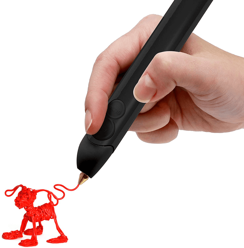 3Doodler Create+ 3D Printing Pen for Teens, Adults & Creators! - Black (2020 Model) - with Free Refill Filaments + Stencil Book + Getting Started Guide Electronics > Print, Copy, Scan & Fax > 3D Printer Accessories 3Doodler Create+ 3d Pen Set - Onyx Black  