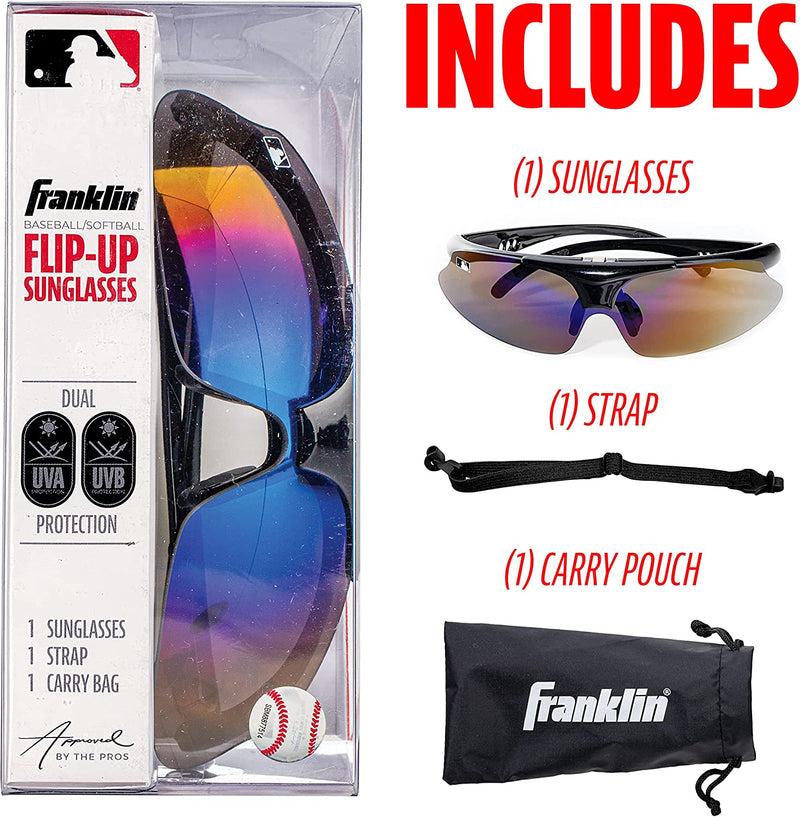 Franklin Sports Baseball + Softball Sunglasses - Men'S + Women'S Sports Sunglasses - Flip up Shades + Non Flip Glasses Sporting Goods > Outdoor Recreation > Winter Sports & Activities Franklin Sports   