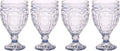 Fitz and Floyd Trestle Glassware Ornate Goblets, 4 Count (Pack of 1), Red Home & Garden > Kitchen & Dining > Tableware > Drinkware Fitz & Floyd Smoke  