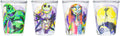Silver Buffalo Nightmare before Christmas Splatter Characters 4Pc Mini Glass Set, 1.5 Ounces Home & Garden > Kitchen & Dining > Tableware > Drinkware Silver Buffalo 1.5oz Splatter Characters  