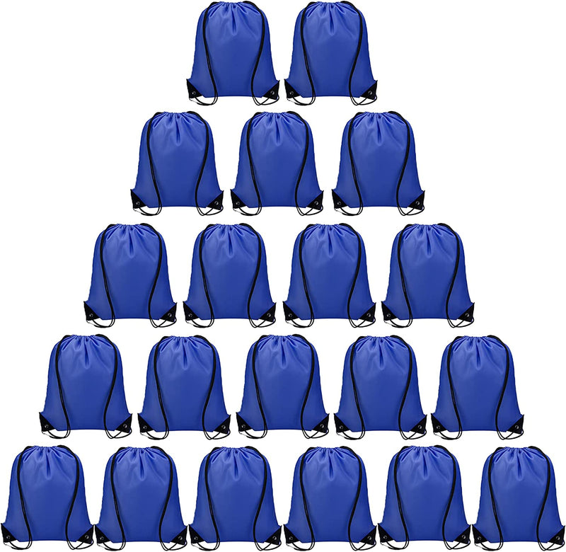 Vorspack Drawstring Backpack 100 Pieces for Party Gym Sport Trip Home & Garden > Household Supplies > Storage & Organization Vorspack 03-blue  