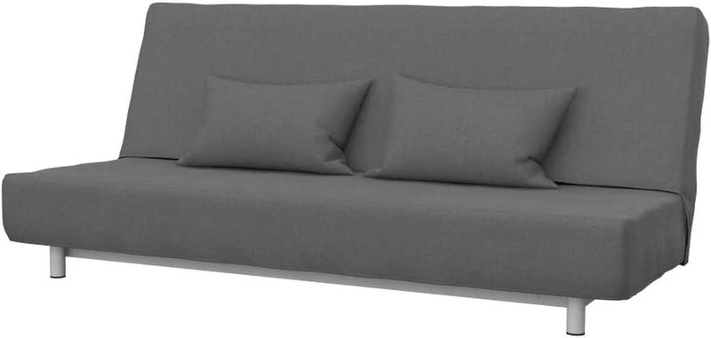 SOFERIA Replacement Compatible Cover for BEDDINGE 3-Seat Sofa-Bed, Fabric Eco Leather Creme Home & Garden > Decor > Chair & Sofa Cushions Soferia Elegance Metal Grey  