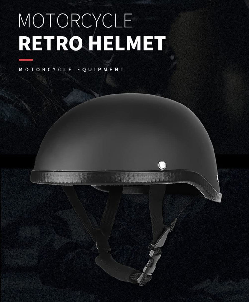 Small and Light Electric Motorcycle Half Helmet,Dot Approved Ultra-Thin Comfortable Skull Cap Bicycle Helmet,Novelty Open Face Street Bike Beanie Helmet for Adult Men and Wome Sporting Goods > Outdoor Recreation > Cycling > Cycling Apparel & Accessories > Bicycle Helmets MTLIVE   