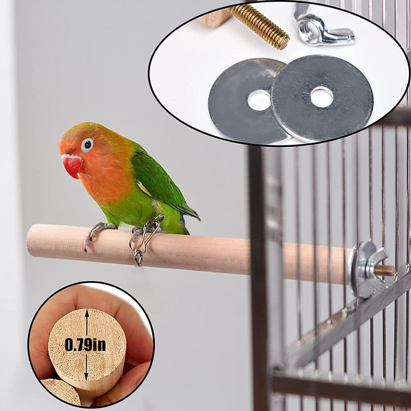 Hamiledyi Bird Perches Natural Wood Parrot Stand Platform Set 7 Pack Wooden Parakeet Paw Grinding Stick Cage Accessories Exercise Toys for Cockatiels Conure Budgies Lovebird Rat Gerbil Hamster Play Animals & Pet Supplies > Pet Supplies > Bird Supplies Hamiledyi   