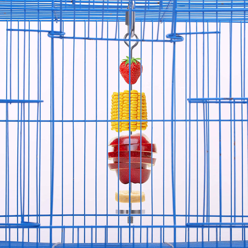QBLEEV Bird Food Holder, Bird Feeders, Stainless Steel Parrot Fruit Vegetable Stick Holder, Foraging Toy, Bird Treat Skewer Small Size Animals & Pet Supplies > Pet Supplies > Bird Supplies > Bird Toys QBLEEV   
