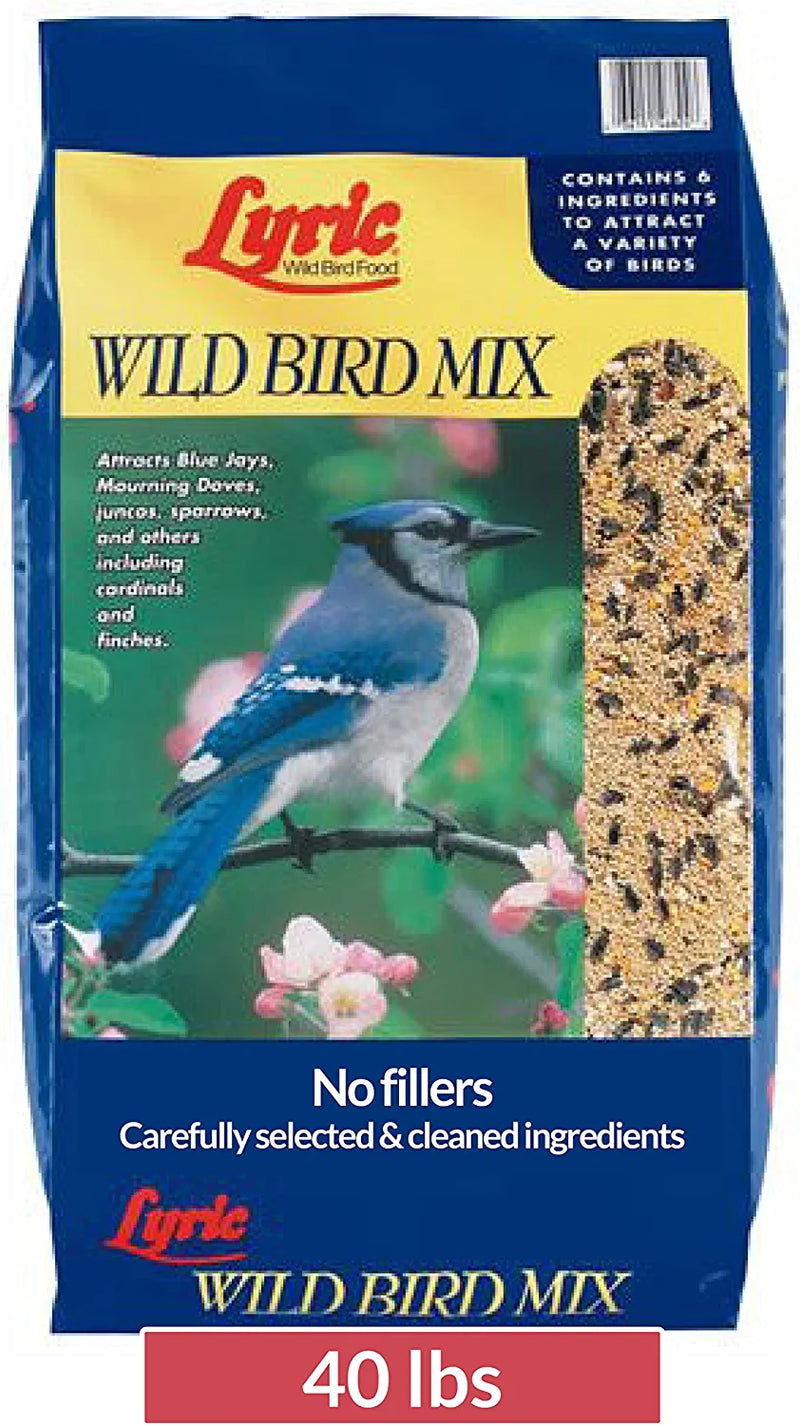 Lyric Wild Bird Mix Bird Seed, Bird Food for outside Feeders, 40 Lb. Bag Animals & Pet Supplies > Pet Supplies > Bird Supplies > Bird Food LEBANON SEABOARD CORP. Bird Mix 40 lb 