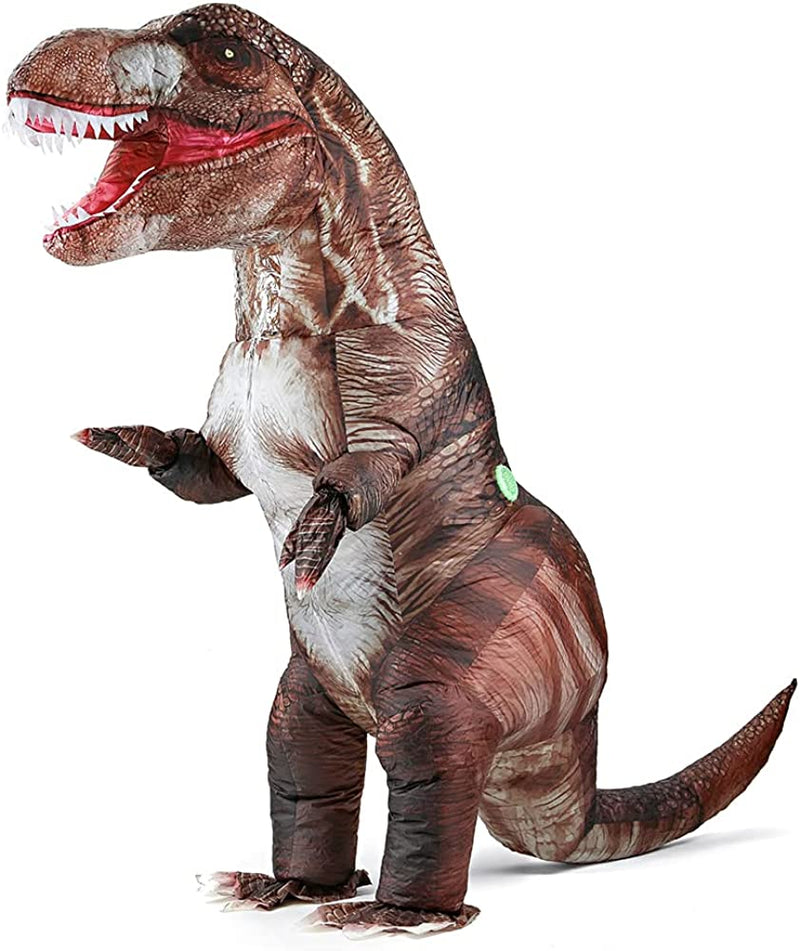 Mxosum Inflatable T-Rex Costume for Adult Blow up Dinosaur Costume Funny Dino Halloween Costume Party Cosplay Costume  LOMON CARTOON   