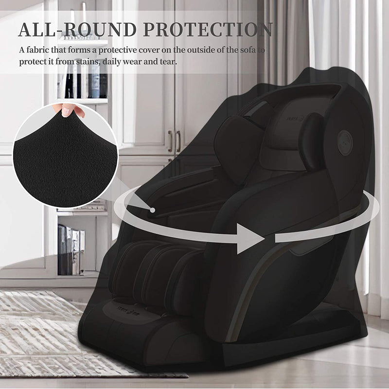 Easy-Going Stretch Massage Chair Cover , Full Body Massage Chair Sofa Covers , Dustproof Cover for Pets,Couch Cover for Massage Chair,Recliner Slipcovers for Dog,Cat,Baby( Black)