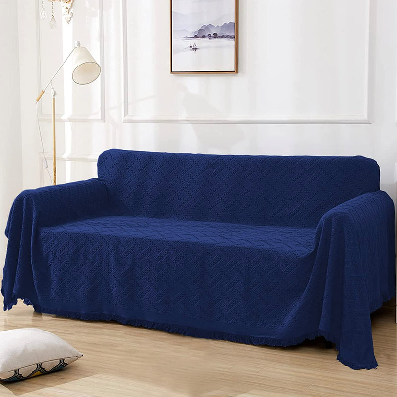 ROSE HOME FASHION Geometrical Sofa Cover, Couch Cover, Couch Covers for 3 Cushion Couch, Sectional Couch Covers, Sofa Covers for Living Room, Couch Covers for Dogs, Couch Protector(Large:Dark Grey) Home & Garden > Decor > Chair & Sofa Cushions Rose Home Fashion Royal Blue X-Large 