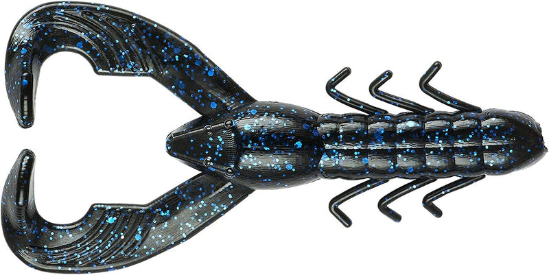 YUM Chrsitie Craw Soft Plastic Bait Fishing Lure - Great for Flipping and Pitching and as a Jig Trailer, 3.5 Inch Length, 8 per Pack Sporting Goods > Outdoor Recreation > Fishing > Fishing Tackle > Fishing Baits & Lures Pradco Outdoor Brands Black/Blue Flake  