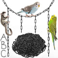 Bissap Plastic Chain Links Birds 250Pcs, Mix Color Rainbow DIY C-Clips Chains Hooks Swing Climbing Cage Toys for Sugar Glider Rat Parrot Bird, Children'S Learning Toy Animals & Pet Supplies > Pet Supplies > Bird Supplies > Bird Toys Bissap black  