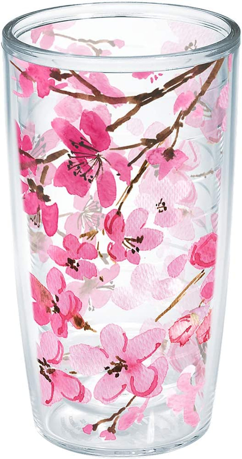 Tervis Made in USA Double Walled Sakura Japanese Cherry Blossom Insulated Tumbler Cup Keeps Drinks Cold & Hot, 24Oz, Classic - Lidded Home & Garden > Kitchen & Dining > Tableware > Drinkware Tervis Classic - Unlidded 16oz 