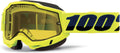 100% Accuri 2 Snowmobile Anti-Fog Goggles - Powersport Racing Protective Eyewear Sporting Goods > Outdoor Recreation > Cycling > Cycling Apparel & Accessories 100% Yellow Yellow Vented Dual Lens 