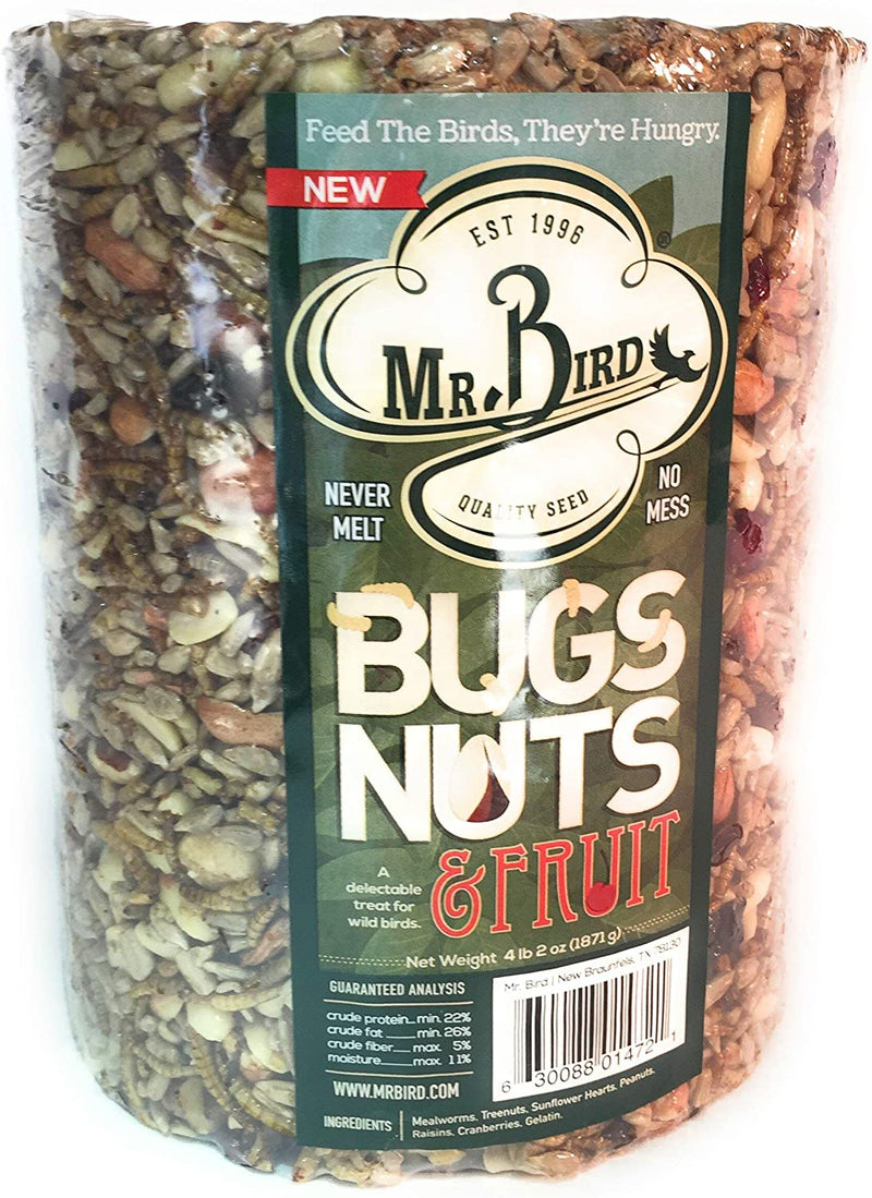 Mr. Bird Wild Bird Seed Large Cylinder Bugs, Nuts & Fruit 4 Lbs. 2 Oz. Animals & Pet Supplies > Pet Supplies > Bird Supplies > Bird Food Mr. Bird   
