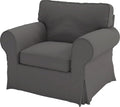 Custom Slipcover Replacement Cotton Ektorp Loveseat Cover Replacement Is Made Compatible for IKEA Ektorp Loveseat Sofa Slipcover(Coffee Loveseat) Home & Garden > Decor > Chair & Sofa Cushions Custom Slipcover Replacement Polyester Deep Gray Chair  