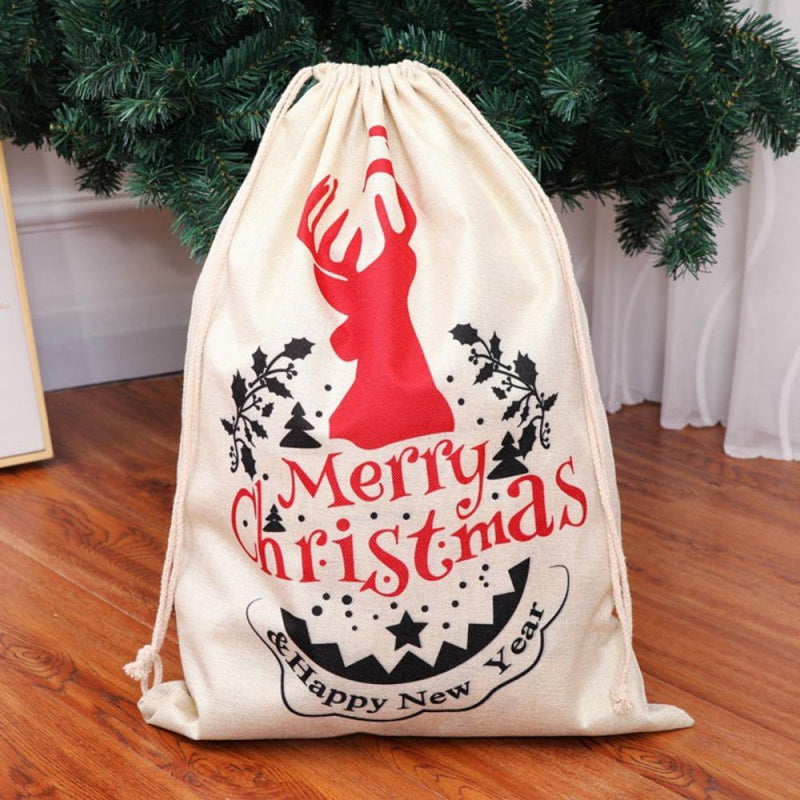 Christmas Gift Bags, Santa Burlap Sack with Drawstring 26" X 19" for Large Xmas Package Storage, Event Party Supplies, Christmas Party Favors Arts & Entertainment > Party & Celebration > Party Supplies Alvage Red Elk  
