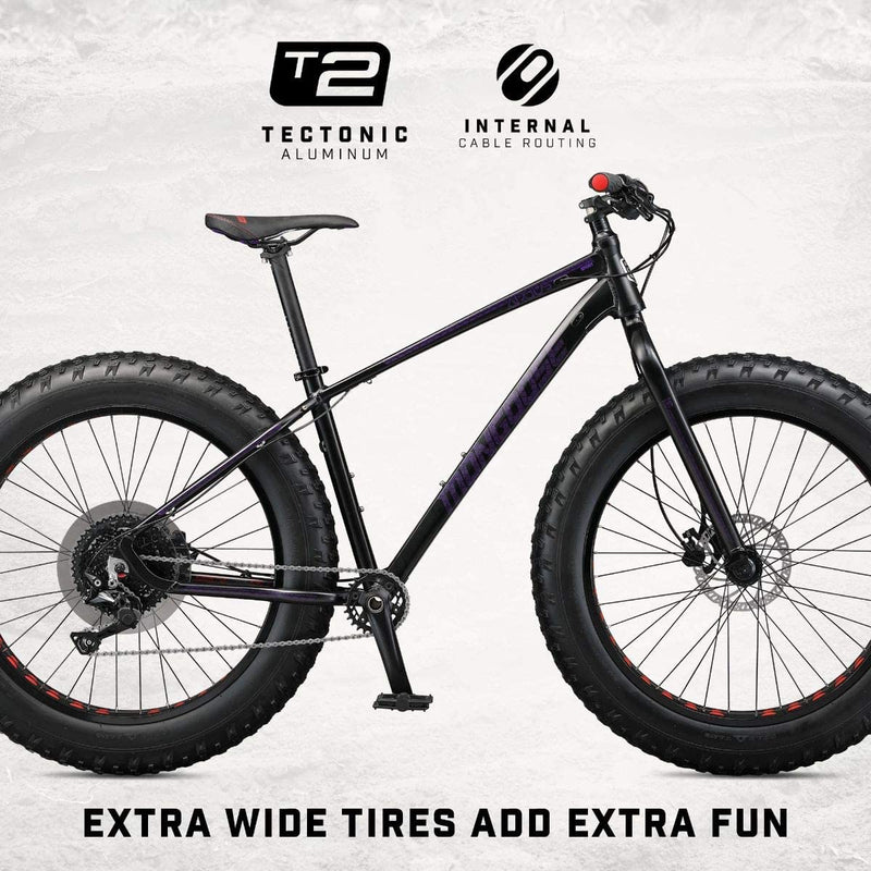Mongoose Argus Sport Adult Fat Tire Mountain Bike, 26-Inch Wheels, Tetonic T2 Aluminum Frame, Hydraulic Disc Brakes, Multiple Colors Sporting Goods > Outdoor Recreation > Cycling > Bicycles Pacific Cycle, Inc.   
